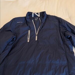Men's Navy Quarter-Zip Windbreaker Jacket